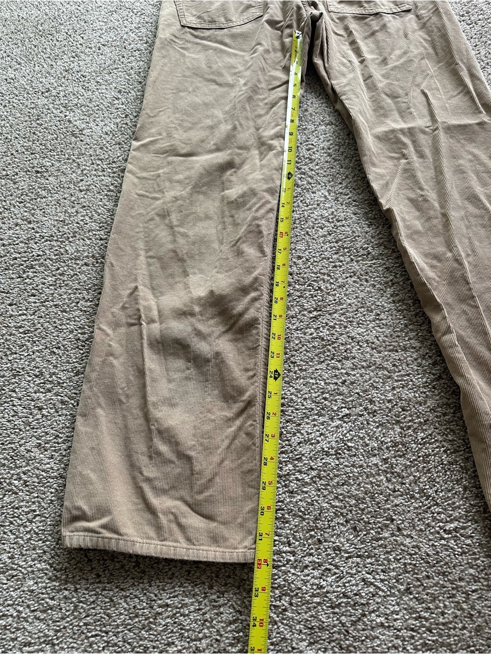 Lucky Brand Pants Men's 36x34 Beige 361 Vintage Straight Chino Casual Corduroy - Picture 6 of 10